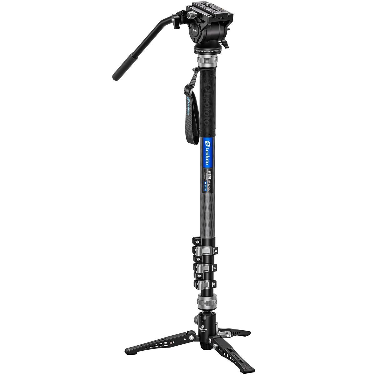 Leofoto MF-324CL+BV-10 karbona monopods ar video