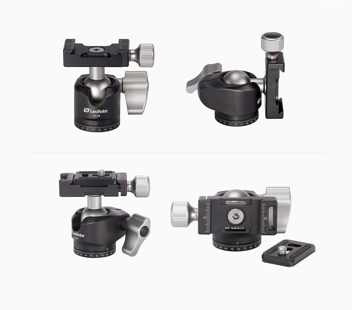 Leofoto LS-223C+LH-25 CNC tripods ar bumbu