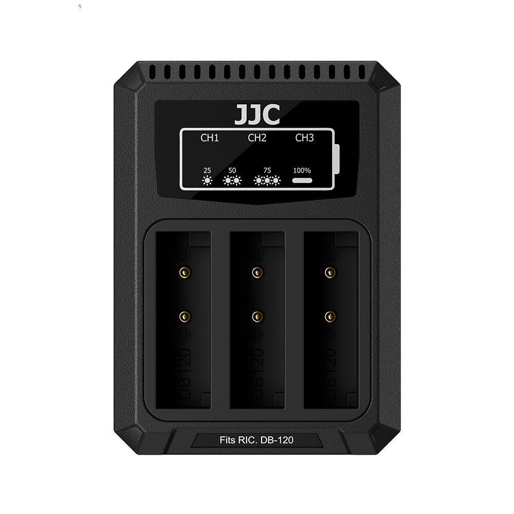 JJC DCH DB120TC vairāku akumulatoru lādētājs