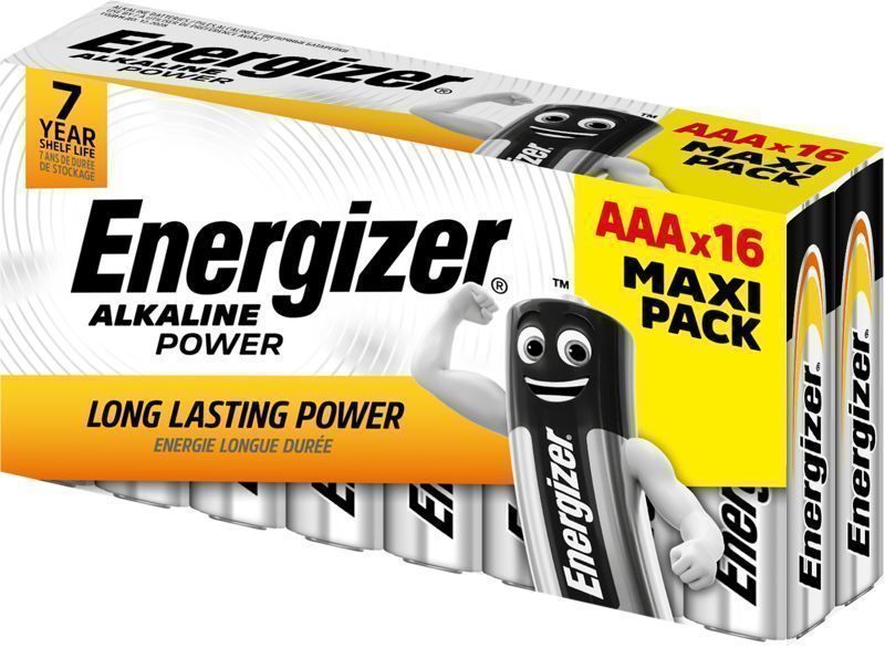 Energizer Power AAA baterijas paplātē, 16