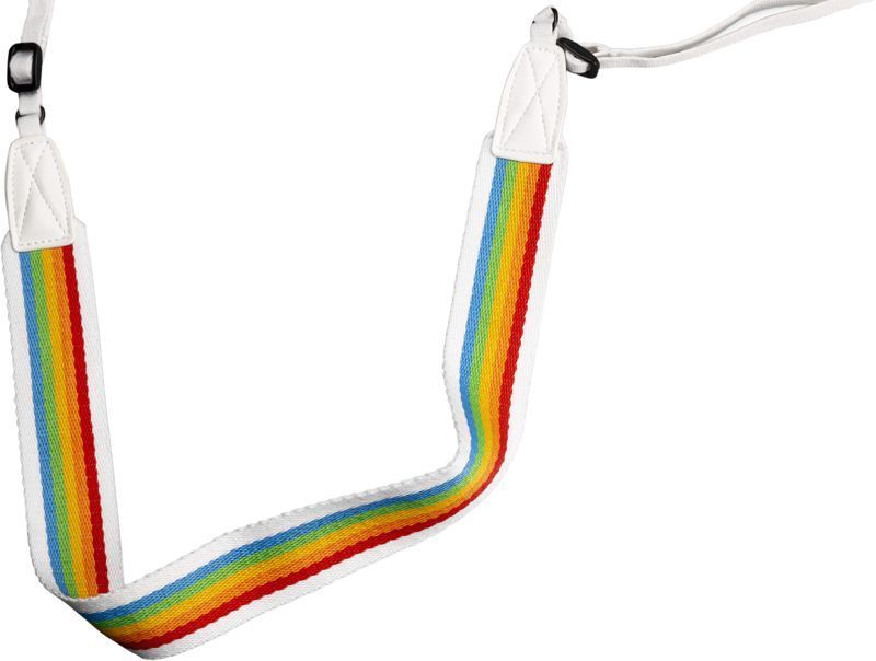 Polaroid fotoaparāta siksna Flat Rainbow White