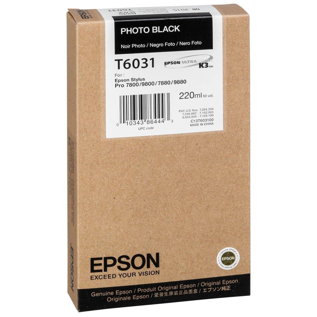 Epson T6031 photo black tinte, 220ml