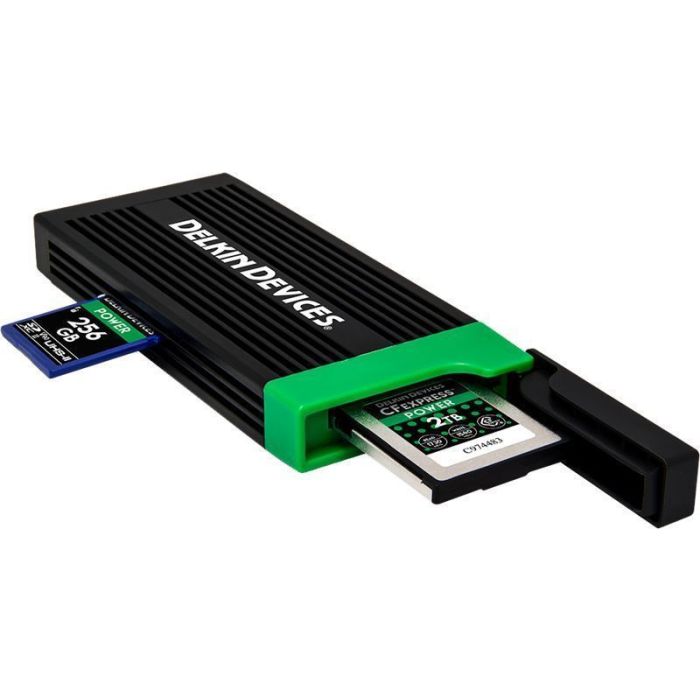 Delkin Cardreader CFexpress Type B & SD UHS-II (Type C to C & Type C to A Kabelis)