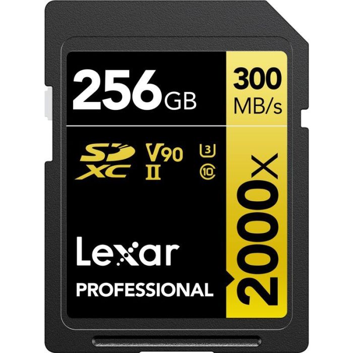 Lexar SDXC Pro 2000X atmiņas karte UHS-II U3 R300/W260 (V90) 256GB