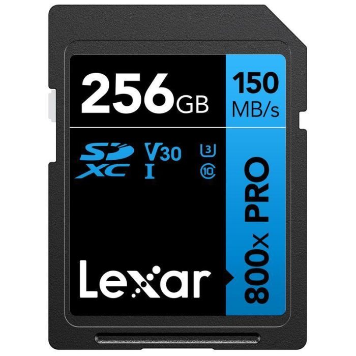 Lexar SDXC 800x Pro UHS-I karti, C10 (V30) U3, R150/W45, 256GB