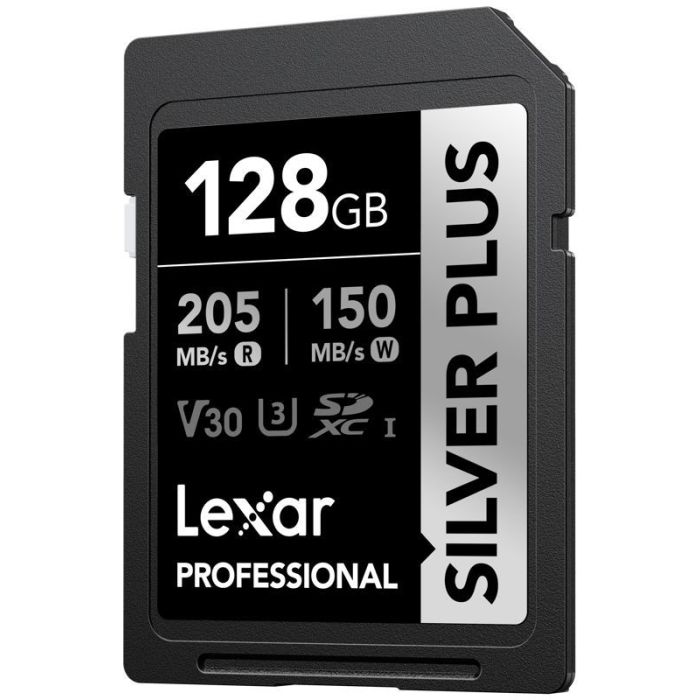 Lexar SDXC atmiņas karte Professional SILVER Plus 1066x UHS-I/U3/A2/4K R205/W150 (V30) 128GB