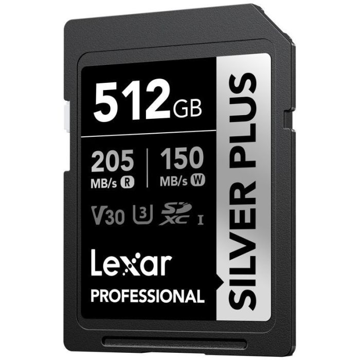 Lexar SDXC Professional SILVER Plus atmiņas karte 1066x UHS-I/U3/A2/4K R205/W150 (V30) 512GB