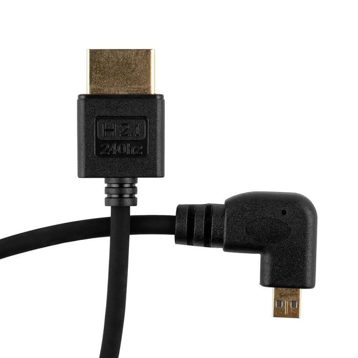 Mitoya leņķa HDMI uz Micro HDMI [Right] 50cm spirālveida kabelis