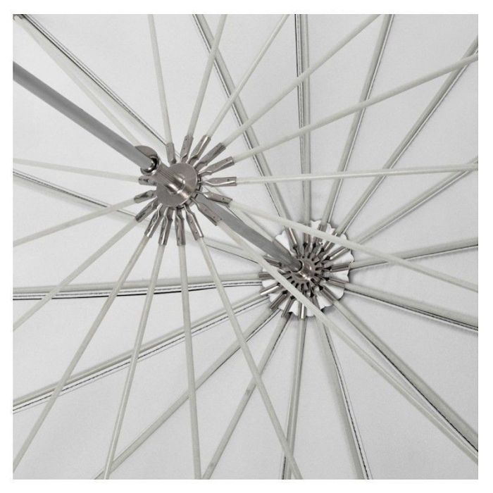 Mitoya Fiberglass 16K 185cm balts caurspīdīgs lietussargs