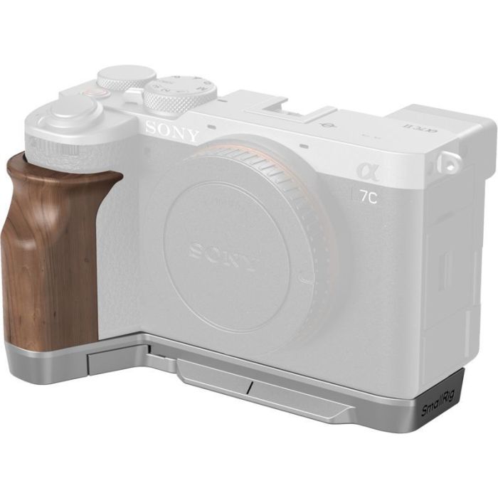 Smallrig 4796 L-veida stiprinājuma plate ar koka rokturi paredzēts Sony Alpha 7C II / Alpha 7CR