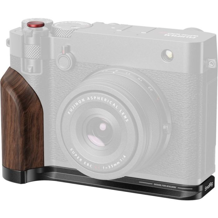 SmallRig 5266 L-formas montāžas plate ar koka rokturi FUJIFILM GFX100RF Melna