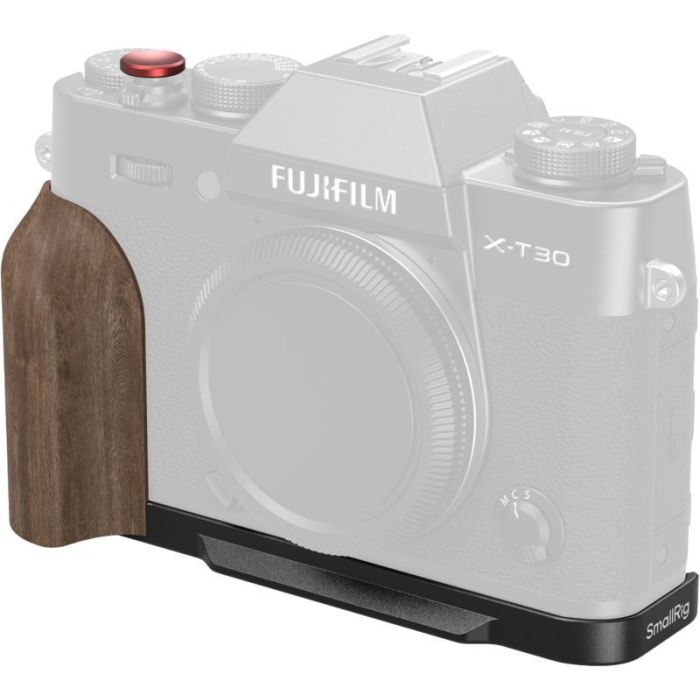 SmallRig 5666 L-Formas Montāžas Plāksne ar Koka Rokturi FUJIFILM X-T30 / T30 II / T30 III Melnais