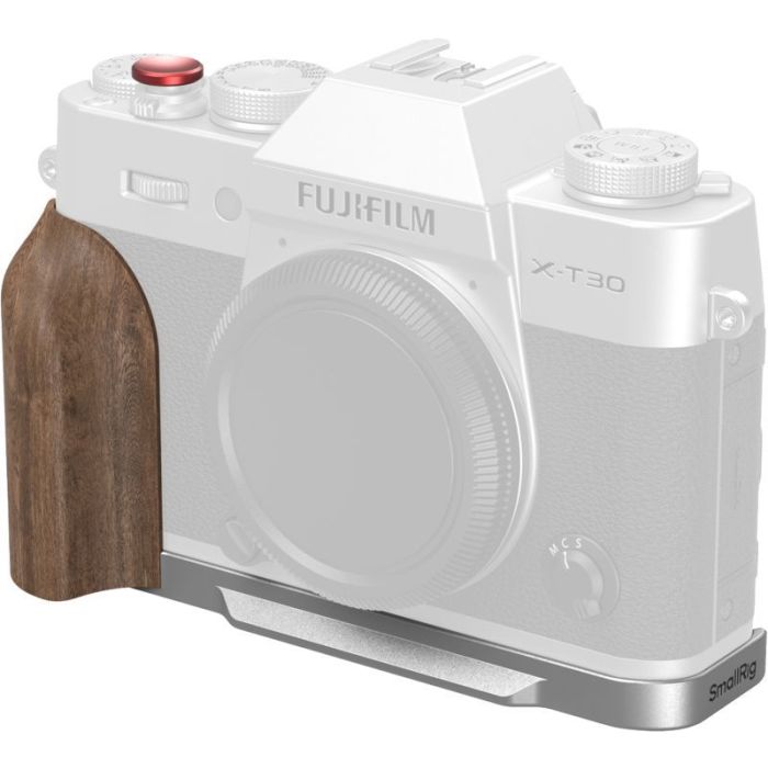 SmallRig 5667 L formas montāžas plāksne ar koka rokturi FUJIFILM T30 / T30 II / X-T30 III sudrabs