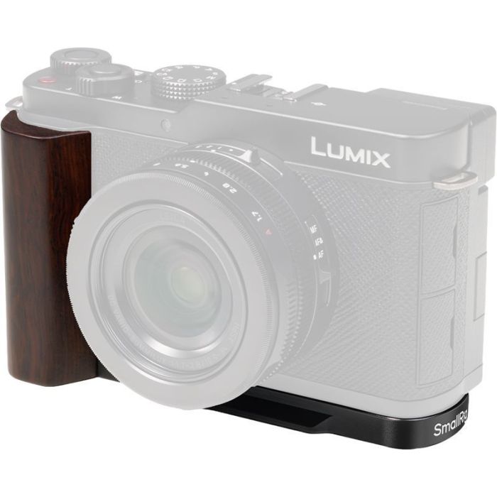 SmallRig 5942 L-veida montāžas plate ar koka rokturi paredzēts Panasonic Lumix L10 melna