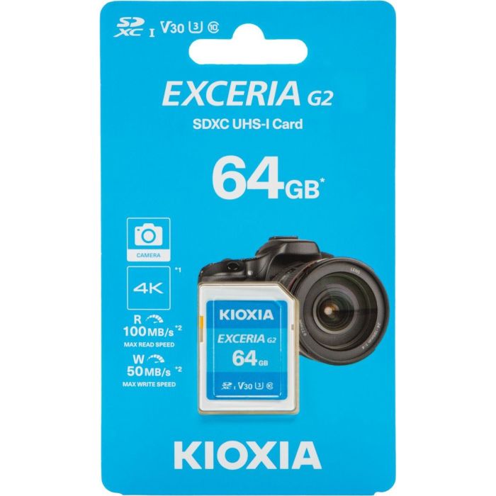 Kioxia Exceria SDXC UHS-I   64GB Class 10 V30 U3     LNEX2L064GG4