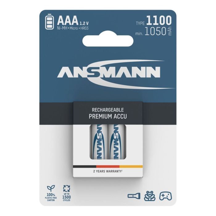 Ansmann Rechargable Batteries 1x4 NiMH Micro 1100 mAh