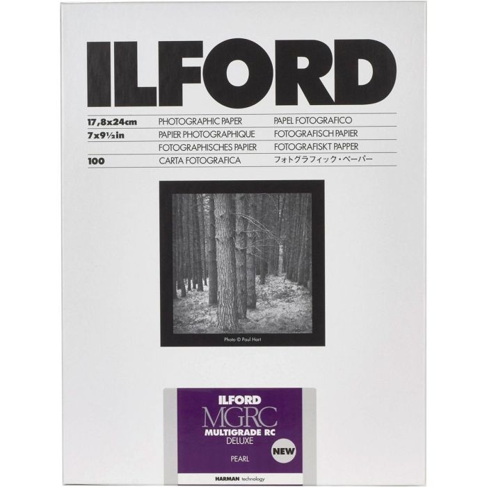 Ilford Multigrade RC Deluxe Pearl 17.8x24cm/100 melnbaltais fotopapīrs