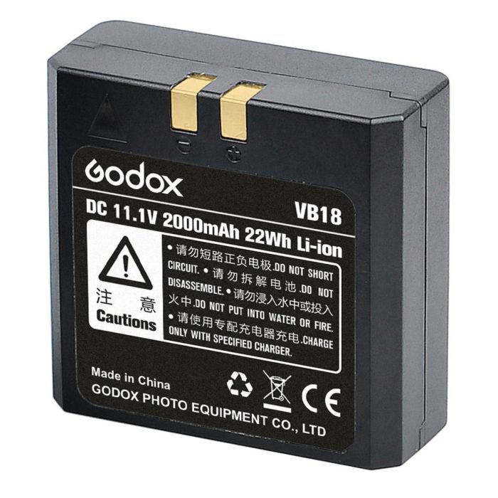 Godox VB18 Li-ion Battery for V Series and Quadralite Stroboss Flash Units