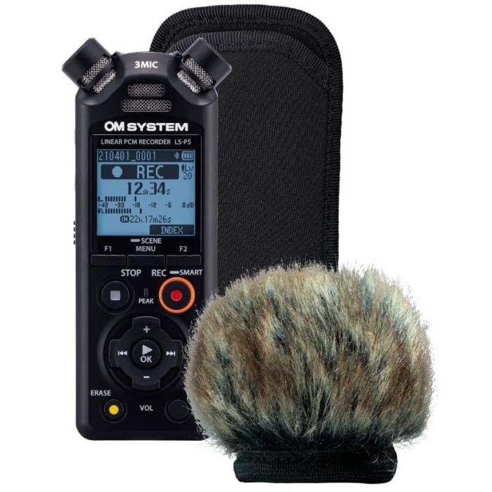 OM System Audio Ierakstītājs LS-P5 Vēja Aizsardzības Komplekts