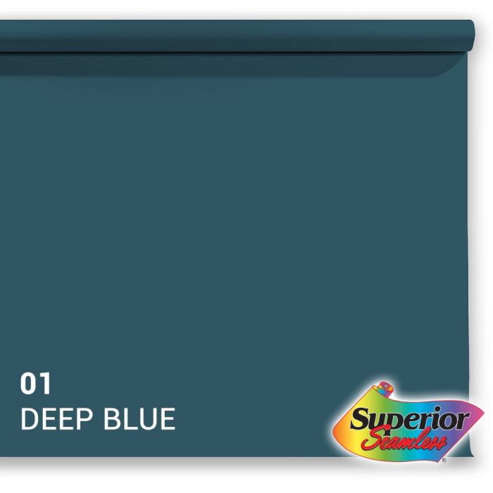 Superior papīra fons 01 Deep Blue 1,35 x 11 m