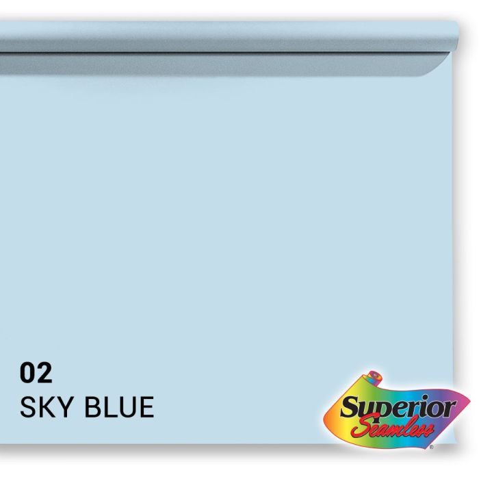 Superior papīra fons 02 Sky Blue 1,35 x 11 m