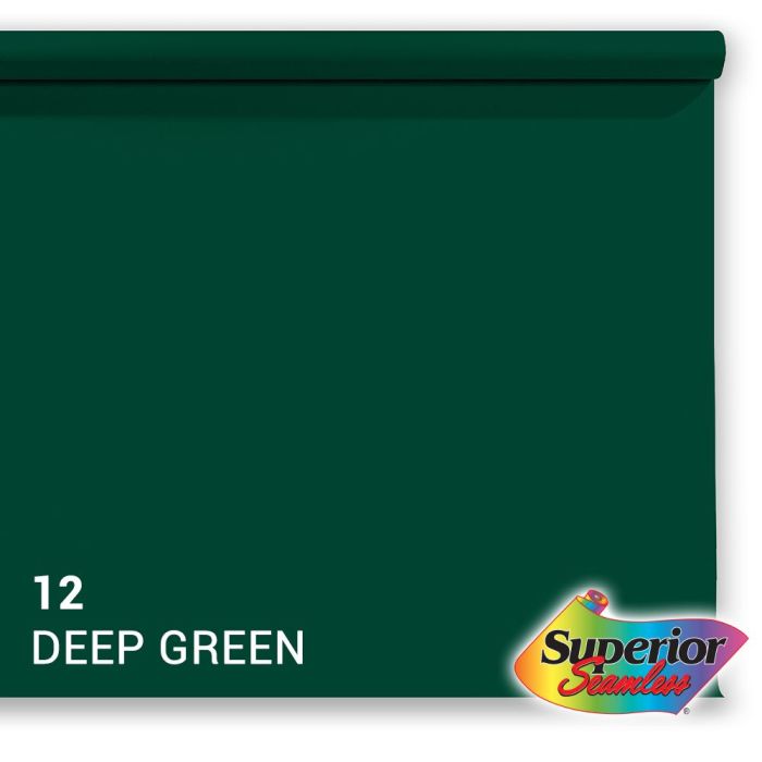 Superior papīra fons 12 Deep Green 1,35 x 11 m