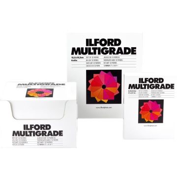 Ilford Multigrade zem objektīva filtru komplekts 12 x filtri 8,9x8,9cm