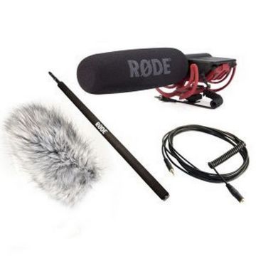Rode VideoMic komplekts ar mikrofona turētāju, boom, haki