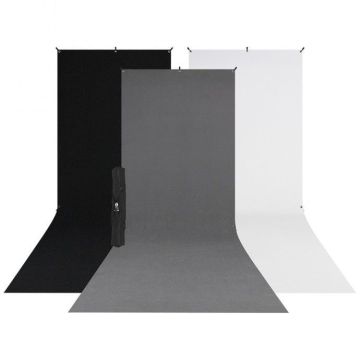 Westcott X Drop fona komplekts ar pāreju uz grīdu (5' x 12'), 3 gab.
