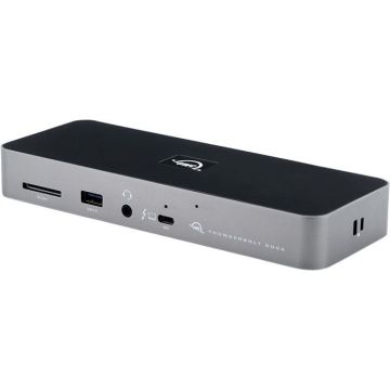 OWC 11 portu Thunderbolt 5 doks, 2,5GB tīkls (4xTB5/3x USB A/1xEth/1xAudio/2xSD lasītājs)