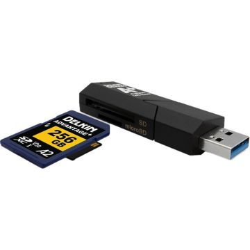 Delkin kartlasītājs SD & MicroSD A2 (USB 3.1)