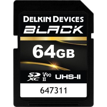 Delkin SDXC BLACK Rugged UHS-II R300/W250 (V90) 64GB (jauns)