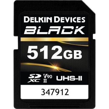 Delkin SDXC BLACK Rugged UHS-II R300/W250 (V90) 512GB (jauns)