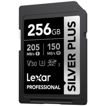 Lexar SDXC atmiņas karte Professional SILVER Plus 1066x UHS-I/U3/A2/4K R205/W150 (V30) 256GB