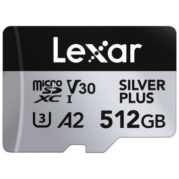 Lexar microSDXC Silver Plus atmiņas karte 1066x UHS-I/U3/A2/4K R205/W150 (V30) 512GB