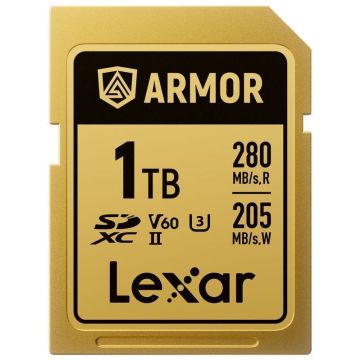 Lexar SDXC atmiņas karte ARMOR Gold UHS-II U3, nerūsējošais tērauds, IP68 R280/W210 (V60) 1TB