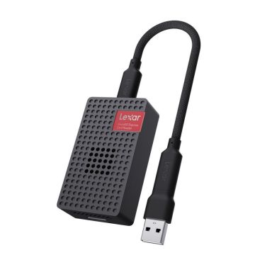 Lexar Kartītes lasītājs microSDXC Express, savietojams ar microSD UHS-I, R900MB/s ar iebūvētu ventilatoru (USB3)