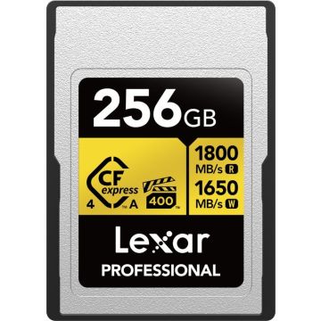 Lexar CFexpress 4.0 Pro Gold, VPG400/IP68, R1800/W1650 (Type A) 256GB