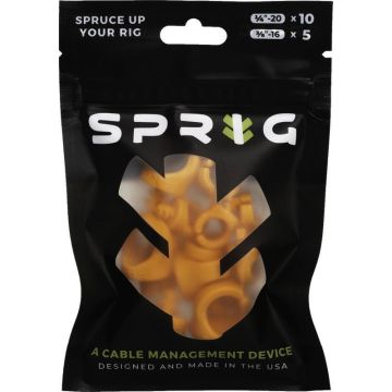 Sprig Orange izdevīgais iepakojums 10x 1/4" Sprigs + 5x 3/8" Big Sprigs