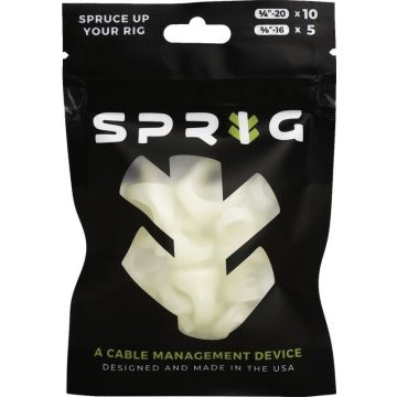 Sprig Spīd tumsā Vērtības komplekts 10x 1/4" Sprig + 5x 3/8" Lieli Sprig
