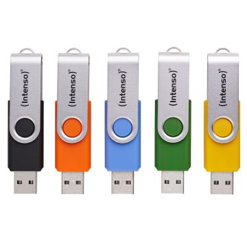Intenso Office Line 16GB USB Stick 3.2 Multipack x5 daudzkrāsains