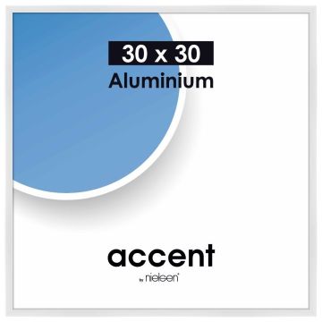 Nielsen Accent foto rāmis 30x30cm, spīdīgi balts (54139)