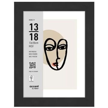 Nielsen fotogrāfiju rāmis 3232201 Wood 19 Black 13x18 cm