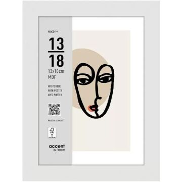 Nielsen foto rāmis 3232202 Wood 19 balts 13x18 cm
