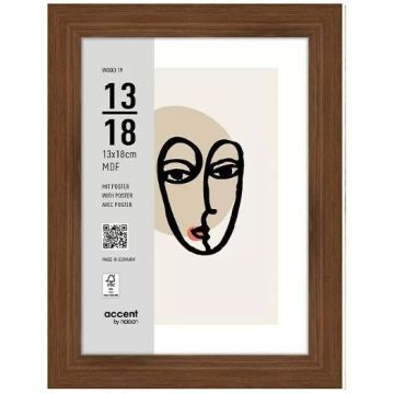Nielsen foto rāmis 3232205 Wood 19 riekstkoka 13x18 cm