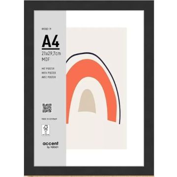 Nielsen foto rāmis 3221201 Wood 19 melns 21x29,7 cm