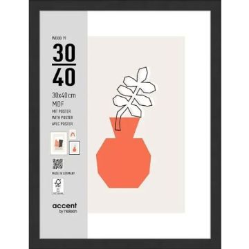 Nielsen fotogrāfiju rāmis 3230201 Wood 19 Black 30x40 cm