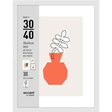 Nielsen fotogrāfiju rāmis 3230202 Wood 19 White 30x40 cm