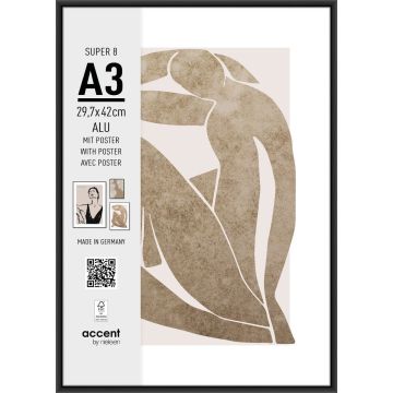 Nielsen foto rāmis 5424126 Super 8 melns 29,7x42 cm