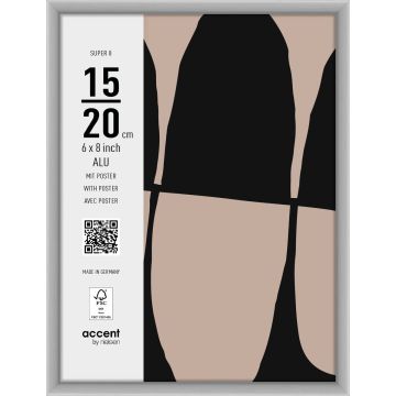 Nielsen foto rāmis 5417124 Super 8 Matt Silver 15x20 cm